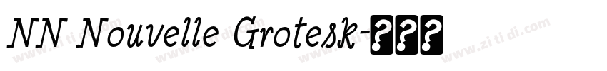 NN Nouvelle Grotesk字体转换